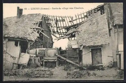 AK Lihons, Sortie du village vers Chaulnes