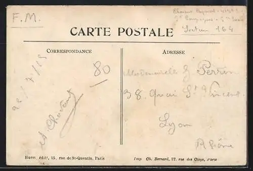 AK Maucourt, Aspect du pays pendant la Guerre 1914-1915