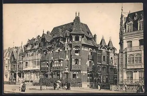 AK Mers, Le Boulevard avec ses élégantes villas architecturales