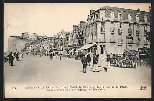 AK Mers-les-Bains, Le Grand Hôtel du Casino et les Villas de la Plage