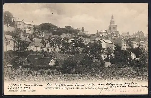 AK Montdidier, L`Église St-Pierre et le Faubourg Bocquet