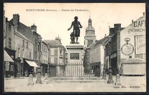 AK Montdidier, Statue de Parmentier