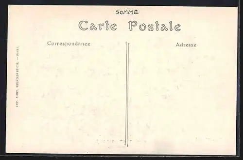AK Erches, Campagne de 1914-1916, ruines et maisons dans la Somme