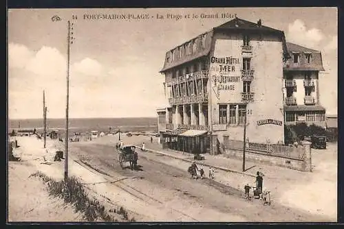 AK Fort-Mahon-Plage, La Plage et le Grand Hôtel
