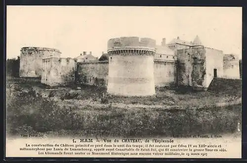 AK Ham, Vue du Château de l`Esplanade