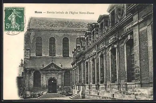 AK Ham, Entrée latérale de l`Église Notre-Dame