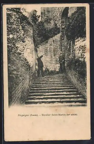 AK Picquigny, Escalier Saint-Martin (XVe siècle)