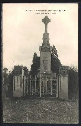 AK Boves, Monument Commémoratif 1870