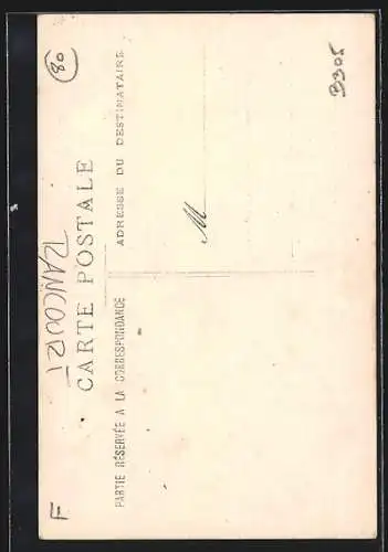 AK Rancourt, Église avec clocher élancé et route adjacente