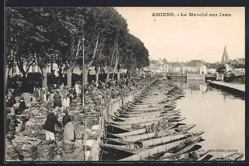 AK Amiens, Le Marché sur l`eau