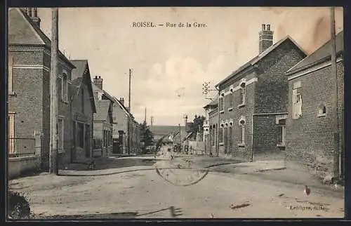 AK Roisel, Rue de la Gare