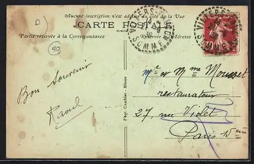 AK Roisel, Rue de la Gare