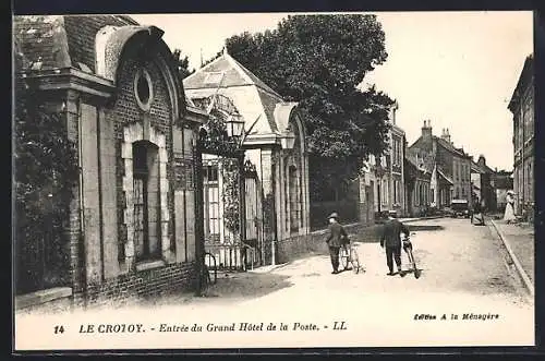 AK Le Crotoy, Entrée du Grand Hôtel de la Poste