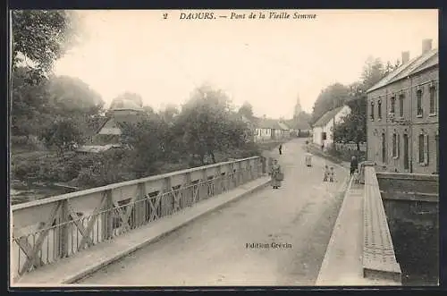 AK Daours, Pont de la Vieille Somme