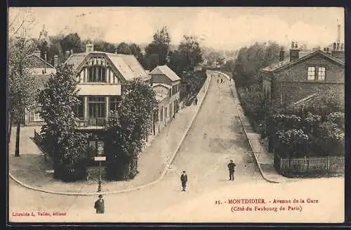 AK Montdidier, Avenue de la Gare (Côté du Faubourg de Paris)