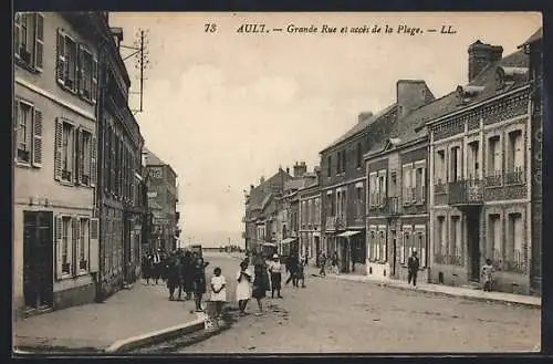AK Ault, Grande Rue et accès de la Plage