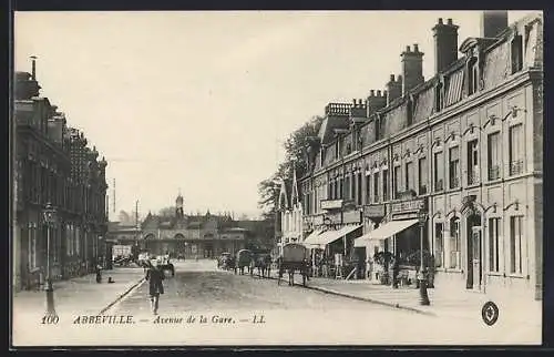 AK Abbeville, Avenue de la Gare