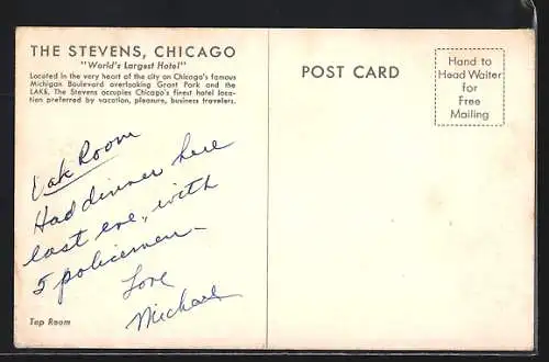 AK Chicago, IL, Hotel The Stevens, Tap Room