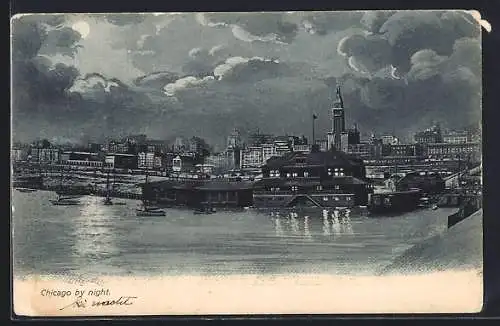 AK Chicago, IL, Chicago by night, Full Moon