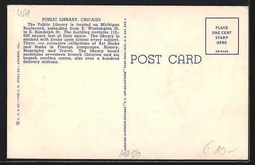 AK Chicago, IL, Public Library