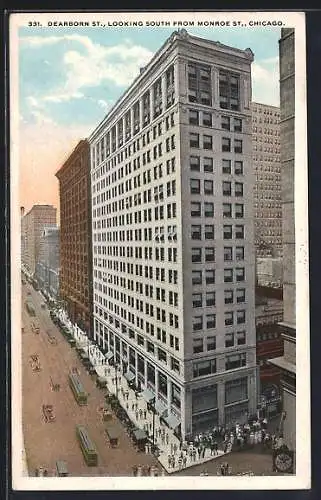 AK Chicago, IL, Dearborn St., Looking South from Monroe St.