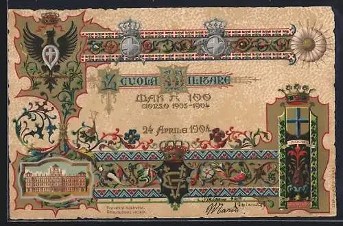 AK Scuola Militare, Corso 1903-1904, Wappen