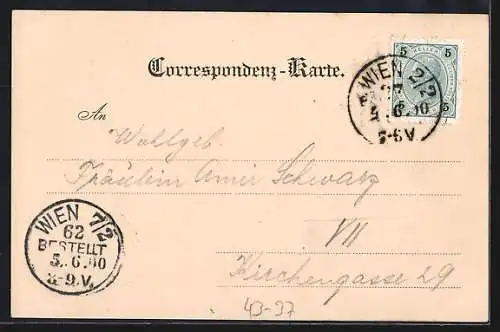 AK Wien, K. k. Prater, Ig. Prohaska`s Café-Restaurant, Riesenrad