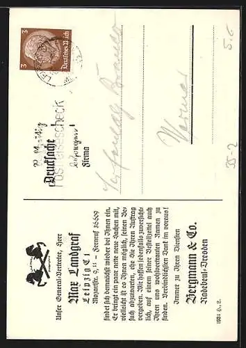 AK Steckenpferd-Lilienmilch-Seife, Bergmann & Co., Reklame