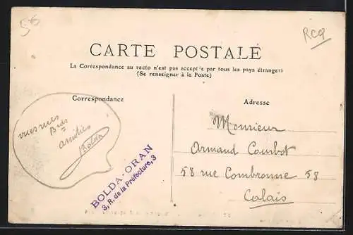 AK Oran, La Rue Philippe et la Mosquée du Pacha