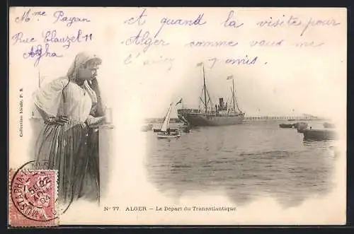 AK Alger, Le Départ du Transatlantique