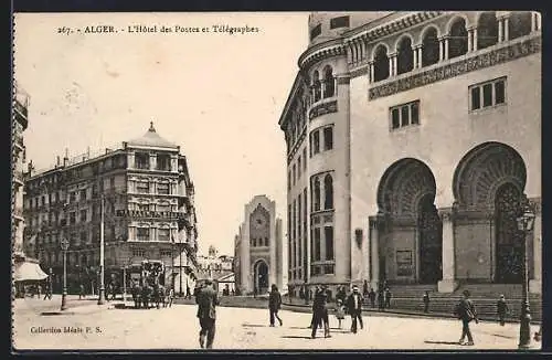 AK Alger, L`Hôtel des Postes det Télégraphes
