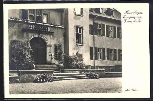 AK Neuenhagen / Berlin, Eingang zur Gauschule