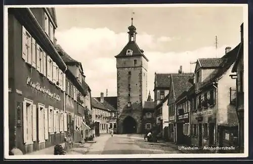 AK Uffenheim, Blick in die Ansbacherstrasse