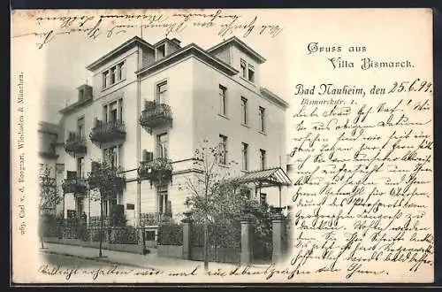 AK Bad Nauheim, Hotel Villa Bismarck, Bismarckstrasse 1