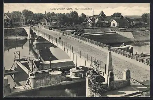 AK Schweinfurt, Blick auf die Marienbrücke