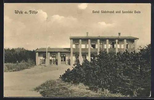 AK Wyk a. Föhr, Hotel Südstrand und Lembke Hain