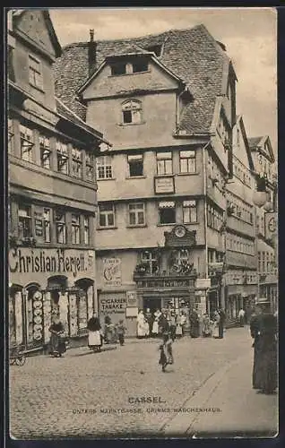 AK Kassel, Untere Marktgasse mit Grimms Märchenhaus