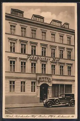 AK Berlin-Kreuzberg, Hotel Fränkischer Hof v. A. Anschütz, Möckernstrasse 146