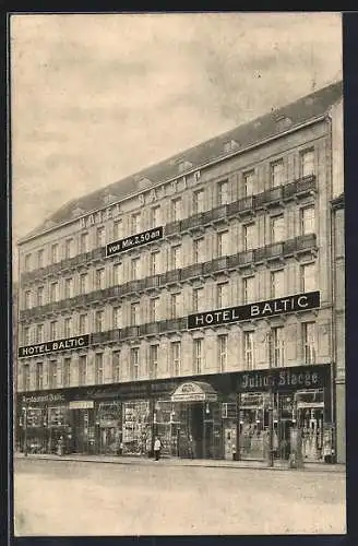 AK Berlin, Hotel Baltic gegenüber Stettiner Bahnhof, Invalidenstrasse 121