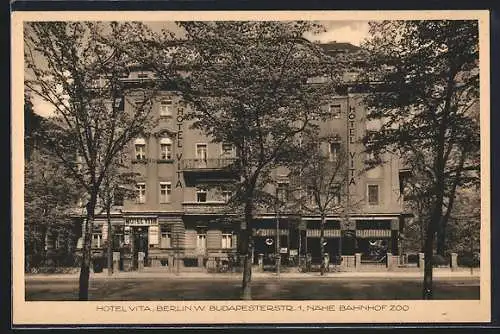 AK Berlin, Hotel Vita in der Budapesterstrasse 1