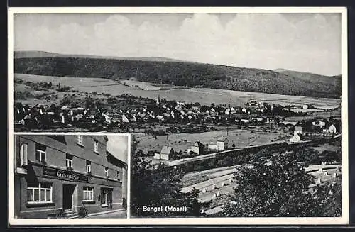 AK Bengel /Mosel, Gasthaus Pütz und Totalansicht