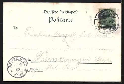 Lithographie Hahnstätten, Hohlenfels, Burgschwalbach und Totalansicht