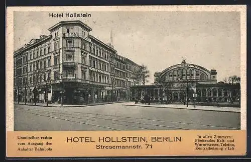 AK Berlin-Kreuzberg, Hotel Hollstein, Stresemannstrasse 71