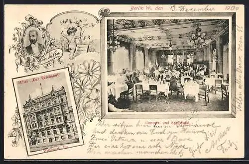 AK Berlin, Hotel Der Reichshof, Wilhelmstrasse 70a, Concert- und Speisesaal