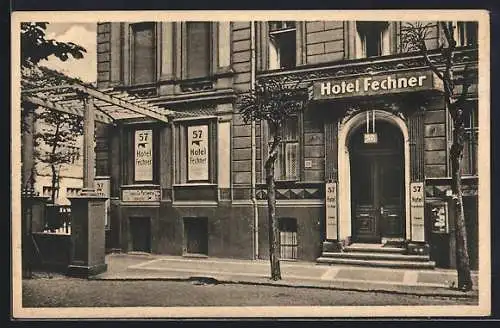 AK Berlin, Hotel Fechner in der Saarlandstrasse 57