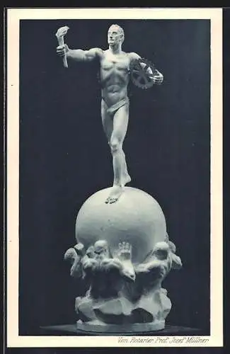 AK Wien, Rotary International Convention 1931, Skulptur von Josef Müllner