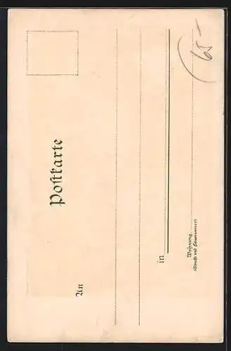 Künstler-Lithographie Paul Hey: Wien, Römische Ruine in Schönbrunn