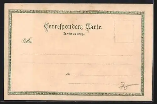 Künstler-Lithographie Paul Hey: Wien, Strassenpartie am Hof