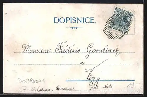 Mondschein-Lithographie Dobruska, Radnice, Mestanské skoly, Hrbitovní kostel sv. Ducha, Pivovar
