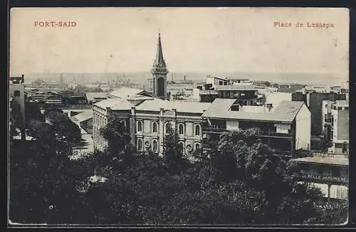 AK Port-Said, Place de Lesseps